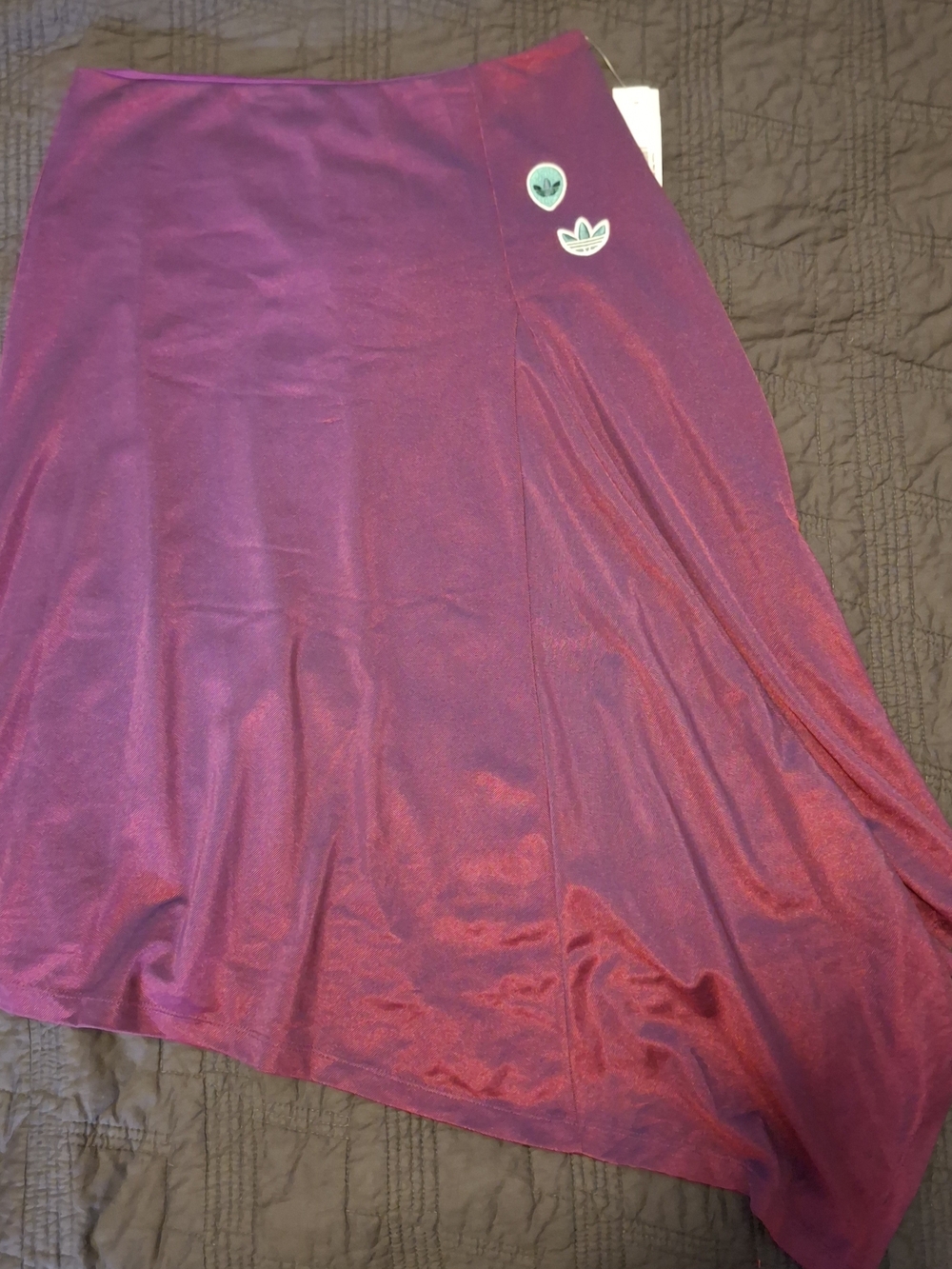 adidas Metallic Magenta/Plum Asymmetrical Skirt